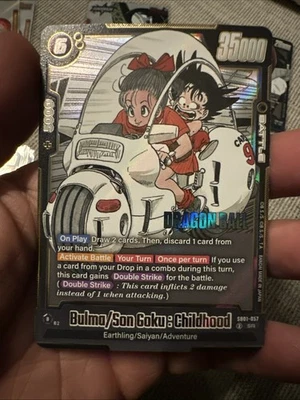 Bulma/Son Goku : Childhood SB01-057 SR Foil DRAGON BALL Fusion World Manga NM/M - Image 1 of 3