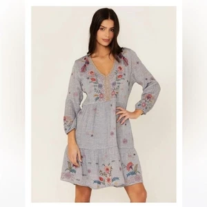 Johnny Was Lucy Stufenkleid bestickt Baumwolle Größe XL - Bild 1 von 12
