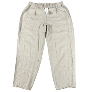 Pantalon Eileen Fisher femme grande lanterne lin bio taille élastique décontracté - Photo 1/12