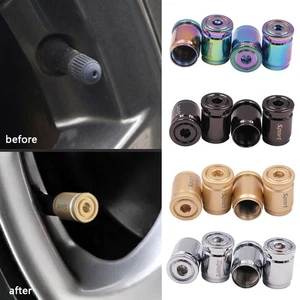 Locking Stem Valve Tire Caps Air Stems Tyre Anti-Theft Wheel Valve Stem Cap * - Picture 1 of 16