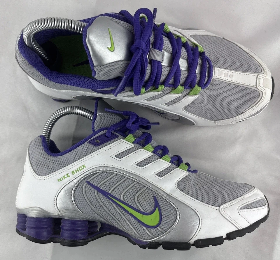 Tênis Nike Shox Navina Feminino Tamanho 7 Roxo Branco Cinza Amortecedores - Imagem 1 de 4