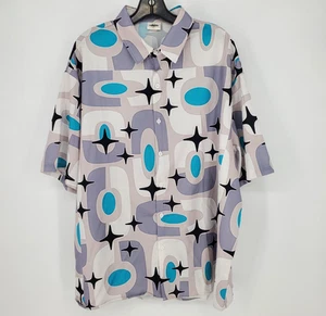 Fydude Catch the Wave Bowling Shirt Herren 2XL Mehrfarbig Geometrisches Muster - Bild 1 von 11