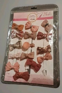 Baby Girls' Hair Bow Clips, Fully Ribbon Lined Barrettes, Hair Accessories 15 Pk - Picture 1 of 3