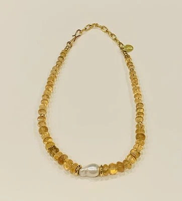 Lizzie Fortunato - Collar Sol Citrino y Perla Foto 1 de 4