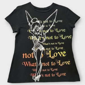Disney Tinker Bell Shirt Juniors 2XL Black Graphic What's Not To Love Tee Womens - Picture 1 of 8