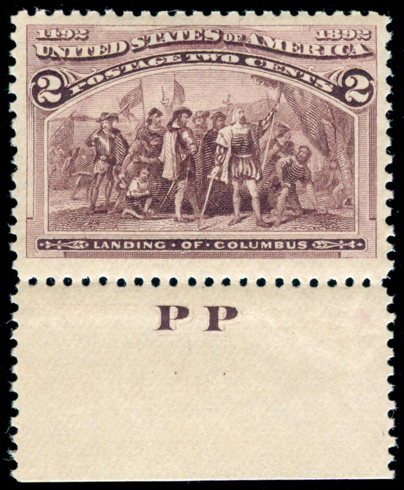 MOMEN: US STAMPS #231 PP IMPRINT MINT OG NH VF/XF JUMBO - Image 1 of 1