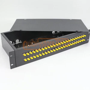1x Fiber Optic Terminal Box 48 core ST UPC Adapter Pigtail 48 Ports Patch Panel - Afbeelding 1 van 1