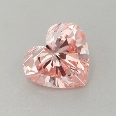 0.71 Cts HEART Fancy Vivid  Pink VS1 Clarity IGI CERTIFIED LAB GROWN Diamond - Image 1 of 4