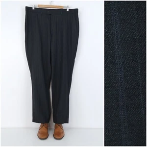Mens Trousers 39 Waist 31 Leg GEORGE Dress Suit Striped Grey Pants Slacks - Picture 1 of 14