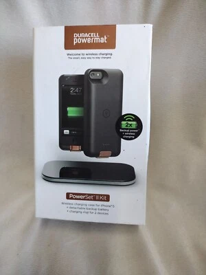 New NIB Duracell Powermat II Kit For iPhone 5 And 5s Wireless Charging Kit - Image 1 of 4