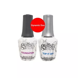Sigillante fondotinta Dynamic Duo Harmony Gelish Top It Off gel base superiore 0,5 fl oz - Foto 1 di 1