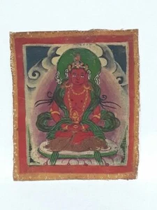 Antique Tsakli Tangka: Amitayus ground mineral pigments - Picture 1 of 9