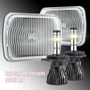Par de faros LED 5x7" 7x6" para Freightliner FL50 FL60 FL70 FL80 MT35 MT45 MT55 - Imagen 1 de 17