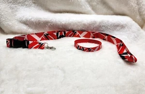 Van Halen Red Frankenstrat Tribute Design Lanyard & Rubber Wristband - Picture 1 of 1