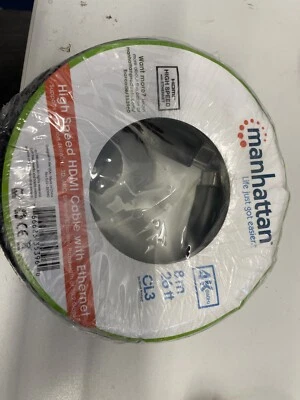 manhatten High Speed HDMI-Kabel mit Ethernet-Kanal 8m RoHS konform 4K@60Hz - Bild 1 von 2