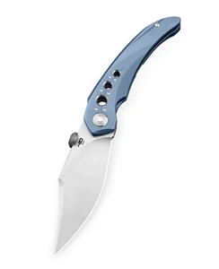 Bestech Razon Folding Knife Blue Ti Handle Magnacut Satin/Flat Satin BT2406A - Picture 1 of 5