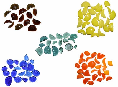 STEINGRAU 1 kg Glasnuggets Muggelsteine Mosaik Bruch in versch. Farben + Farbenmix