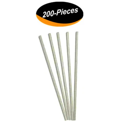 200 PCS Plastic Flexible Drinking Straws 7.75", Disposable Individually Wrapped - Image 1 of 4