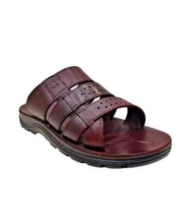 Natural Leather Slide Open Toe Sandals for Men – Handmade Holy Land - Picture 1 of 7