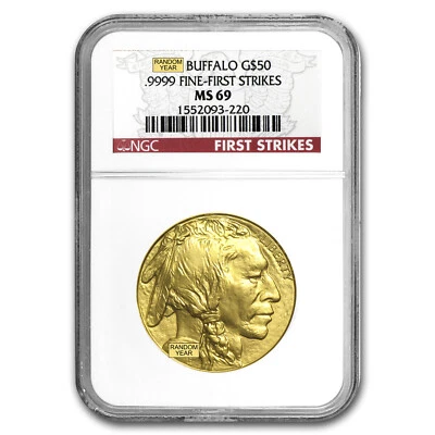 1 oz Gold Buffalo MS-69 NGC (Random Year) - Image 1 of 3