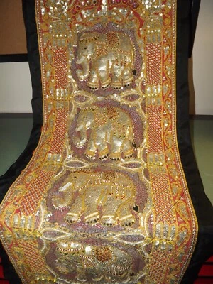 Elefante decorativo colgante de pared/tirador de campana - 62"x17" Foto 1 de 4