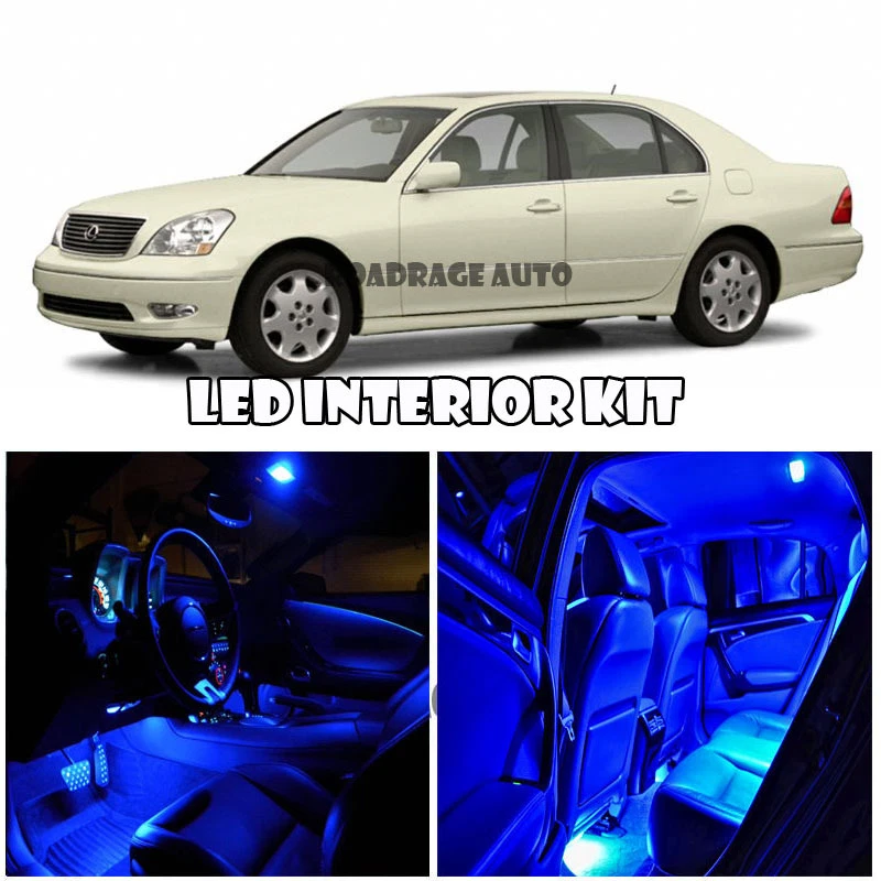 Para 01-06 Lexus LS430 LED Interior Completo Bombilla Xenón Blanca (AZUL) x21 Piezas Foto 1 de 1