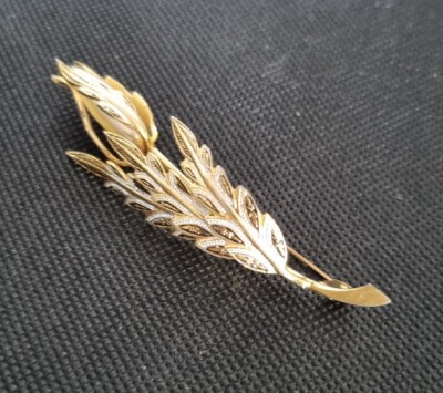 Broche Vintage Caravelle En Or De Tolède - Bateau Voilier | Bijou Fantaisie Occasion