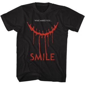 Smile Psychological Horror Movie What Makes You Smile Red Dripping Men's T Shirt - Picture 1 of 6