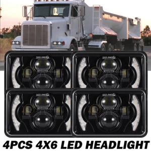 4PC 4x6" LED Headlights HI/LOW For Freightliner FLD120 1988-2010 FLD112 Classic - Picture 1 of 12