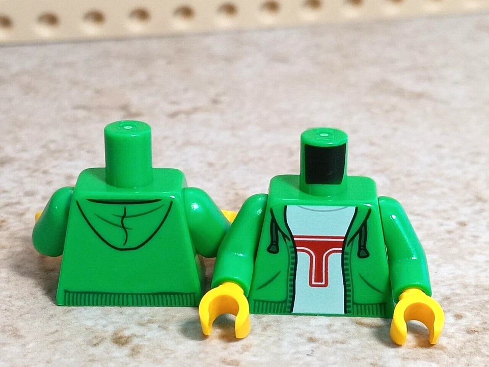 LEGO Sudadera con Capucha Chaqueta Verde Cremallera Torso GRANDE Camiseta Tigre Tortuga Tigre Verdad Foto 1 de 1