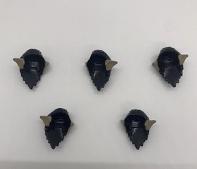 LEGO - Minifigure Hair -Orc with Dark Tan Ears Black 9476 79002 Lot of 5 NEW