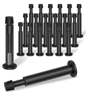 20 Pack Black Door Stops - Spring Door Stop, 4.4 Inch Doorstop, Wall Protector - Picture 1 of 7