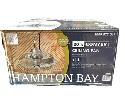 Conyer 20 in Indoor/ Wet Outdoor Ceiling Fan 3 Speed In Titanium Model SFZ-500-1 - Image 1 of 4