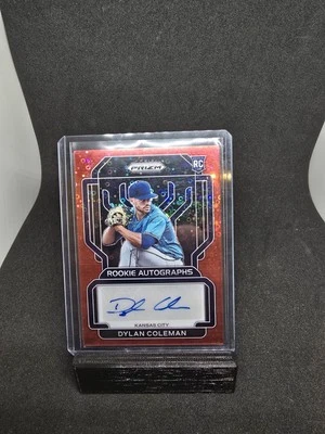 2022 Panini Prizm Red Donut Prizm #RA-DC Dylan Coleman /35 RC AUTO ROYALS - Image 1 of 2