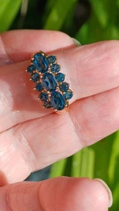 Außergewöhnlicher Designer Ring 9 Karat Gold blauer Spinell nach Maß.💥 4:34 Gramm💥 - Bild 1 von 19