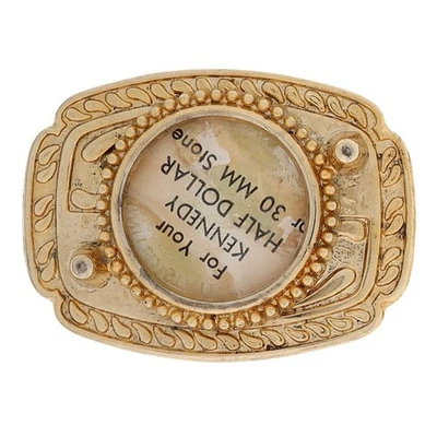 肯尼迪半美元30毫米石架安装硬币牛仔西部复古皮带扣 — 第 1/4 张图片