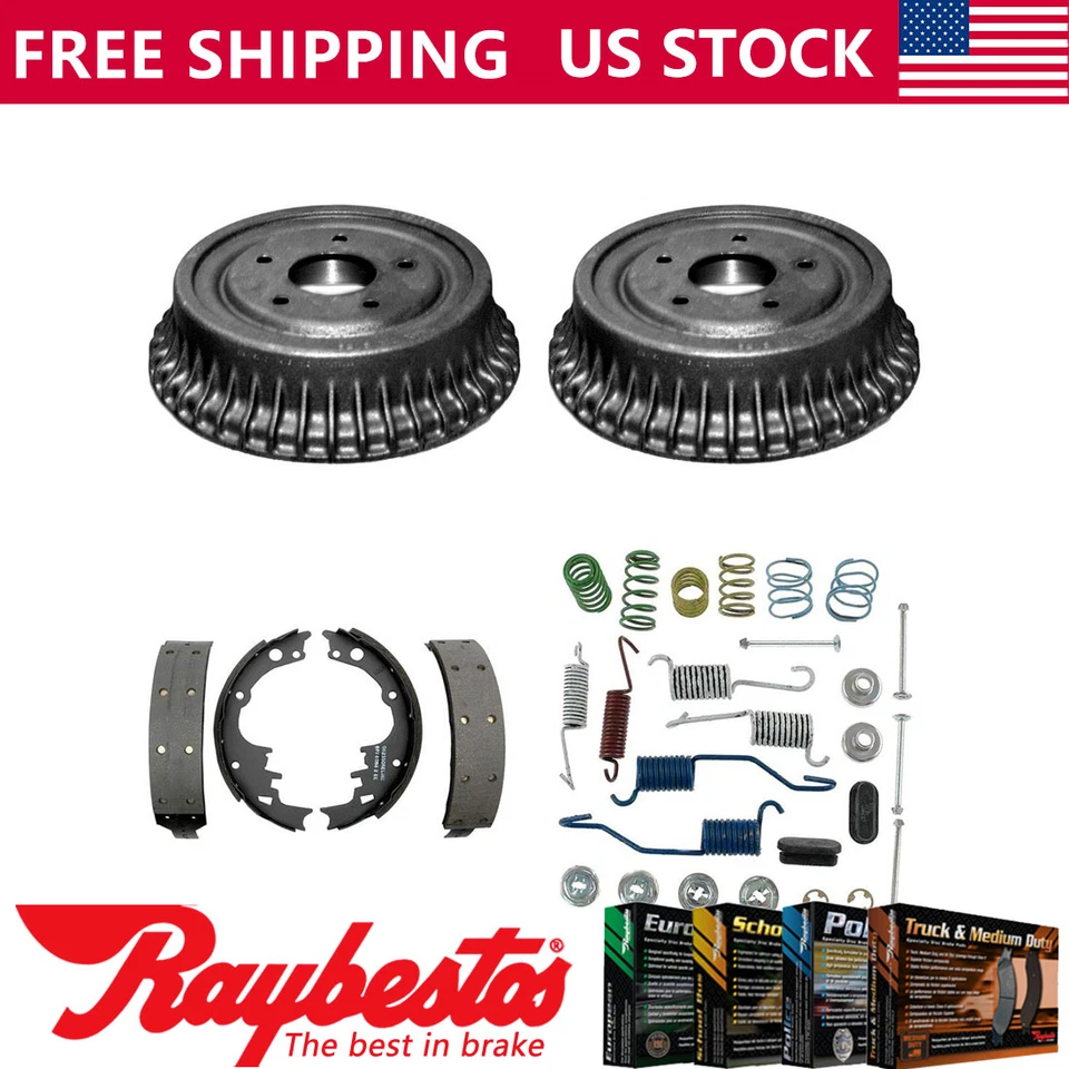 Kit de herrajes de tambores de freno y zapatas de freno trasero Chevrolet Nova 1975-1977 Foto 1 de 4