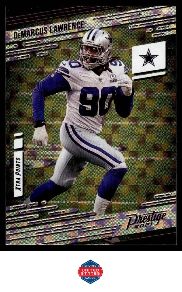 2021 Panini Prestige #12 DeMarcus Lawrence Xtra Points Astral - Image 1 of 2