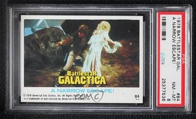 1978 Topps Battlestar Galactica A Narrow Escape! #84 PSA 8 0ts2 - Image 1 of 3
