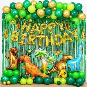 Dinosaur Party Decorations 101Pcs Set with Dinosaurs Balloons, Happy Birthday... - Picture 1 of 7