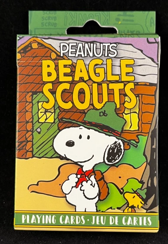Aquarius Peanuts Beagle Scouts Playing Cards 3.5" .5" Snoopy & Woodstock Deck