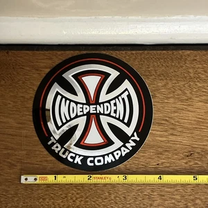 Independent Truck Company Skateboard Sticker FOIL CROSS BLACK 3" NOS - Picture 1 of 2