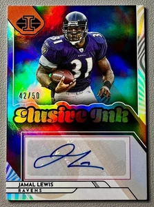 Jamal Lewis 2022 Panini Illusioni Calcio Inchiostro Elusivo Auto #EI-JL Ravens /50 - Foto 1 di 7