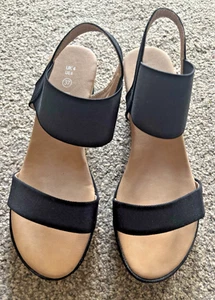 Brave Soul Cher Keilsandalette, schwarz, Größe UK 4 - Bild 1 von 6