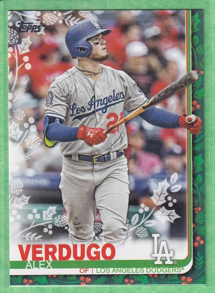 2019 Topps Holiday Walmart Mega Box #HW9 Alex Verdugo Los Angeles Dodgers - Image 1 of 2