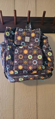 Kalencom New Orleans Retro Diaperbag. 1970's Colors And Design, Turquoise Lined  - Image 1 of 4