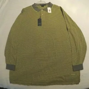 Daniel Cremieux Classics Polo Style Grey with Yellow Stripes Color Shirt Sz:3XT  - Picture 1 of 8