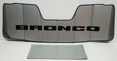 NEW OEM 21-25 Ford BRONCO Premium Windshield Sun Shade Logo Storage Bag Blind - Image 1 of 4