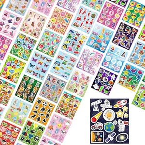 6 Stickers Sheets - 72 Stickers - 26 Designs - Party Bag Filler Pinata Toy Kids - Picture 1 of 35