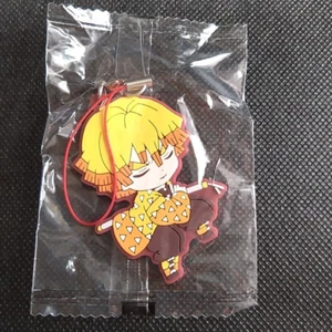 Zenitsu Agatsuma Demon Slayer RUBBER KEYCHAIN Mascot Strap Anime - Picture 1 of 5